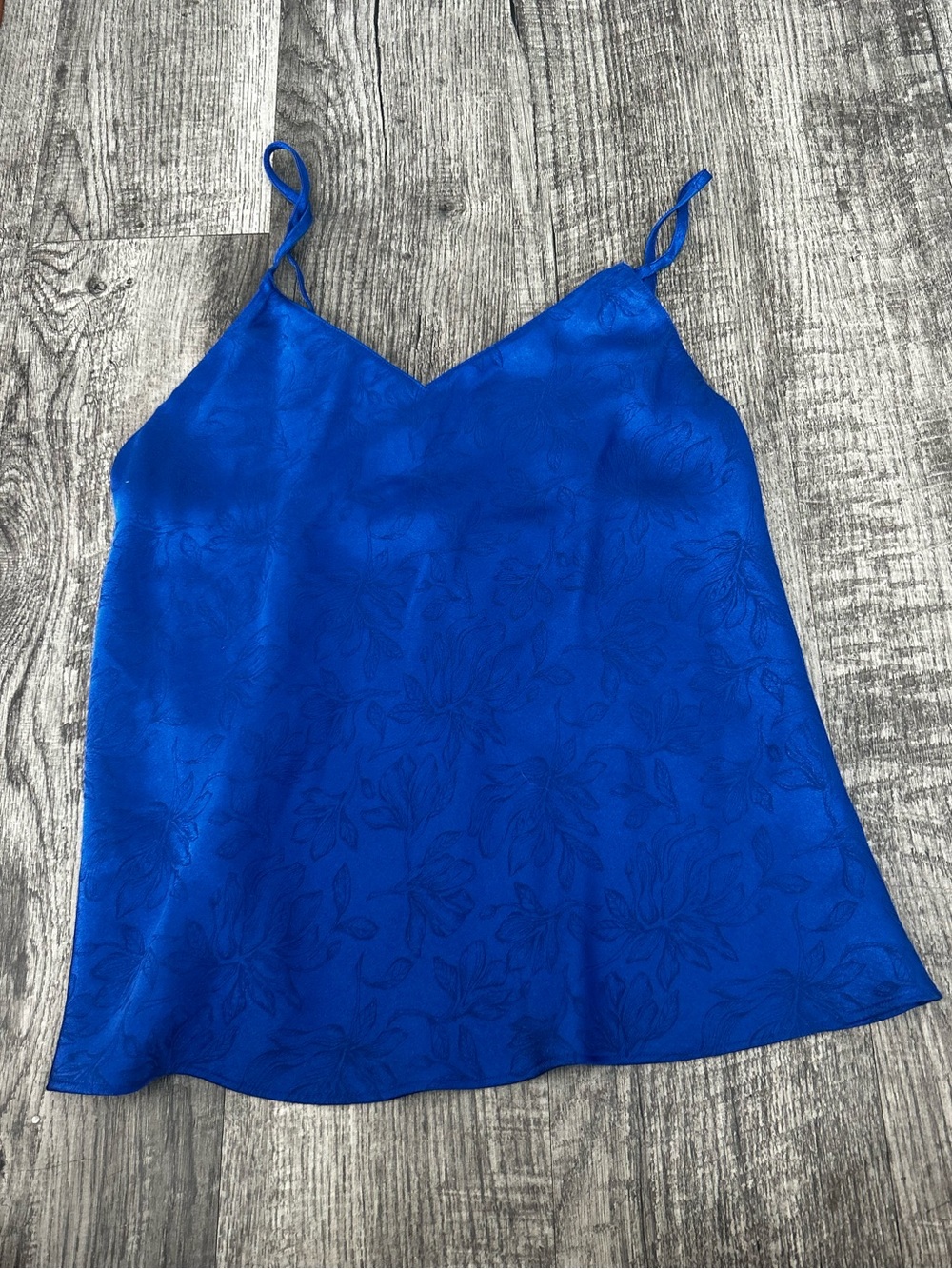 Victoria's Secret Royal Blue Floral Satin Camisole